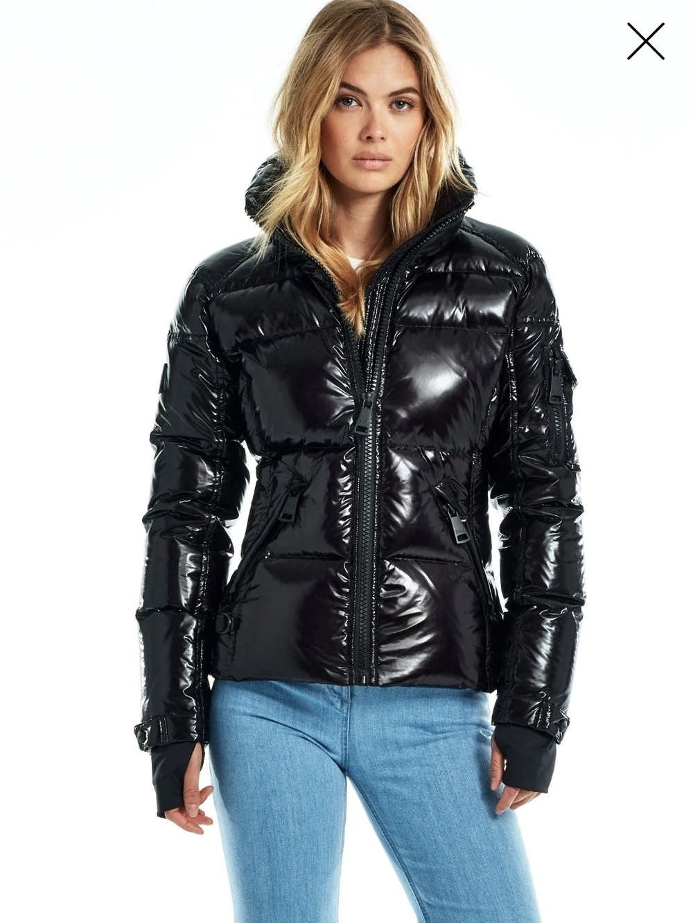 SAM. - Shiny Black Quilted Puffer Jacket